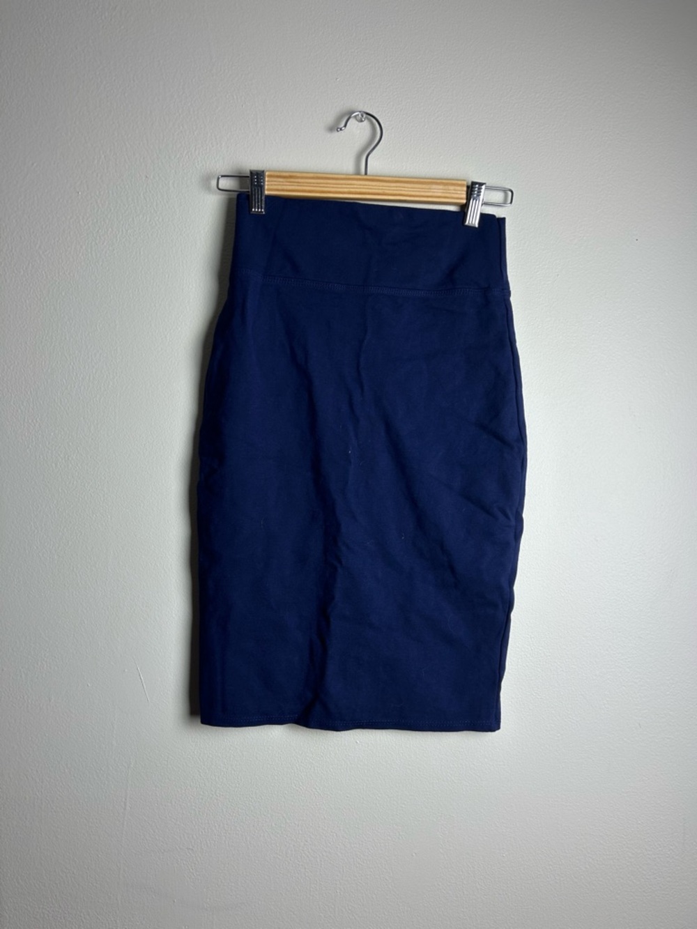 Hybrid & company Navy High-Waist Pencil Skirt